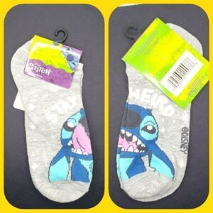 Disney Stitch stay weird no show socks